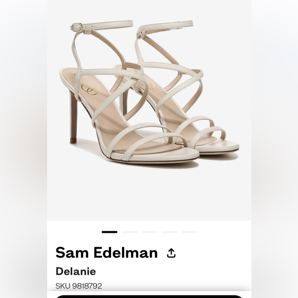 Sam Edelman Delanie heeled sandals, off white/ ivory, size 7